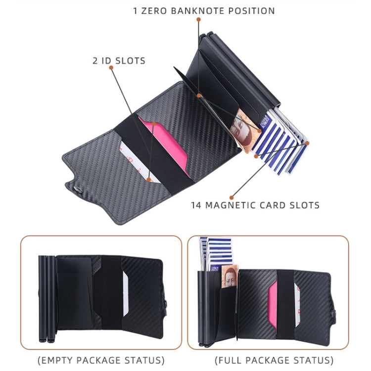 Baellerry K9172 RFID Double Aluminum Box Card Holder Automatic Pop-up Card Holder(Brown) - Antimagnetic RFID Package by Baellerry | Online Shopping South Africa | PMC TechLife | Buy Now Pay Later Mobicred