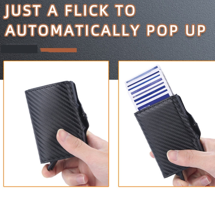 Baellerry K9172 RFID Double Aluminum Box Card Holder Automatic Pop-up Card Holder(Coffee) - Antimagnetic RFID Package by Baellerry | Online Shopping South Africa | PMC TechLife | Buy Now Pay Later Mobicred