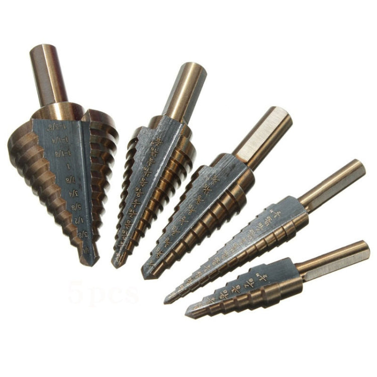 Pagoda Drill Bit High Speed Steel Opener Triangle Handle Stairs Drill Bit(5 In 1 Boxed) - free shipping - PMC TechLife - Order now!