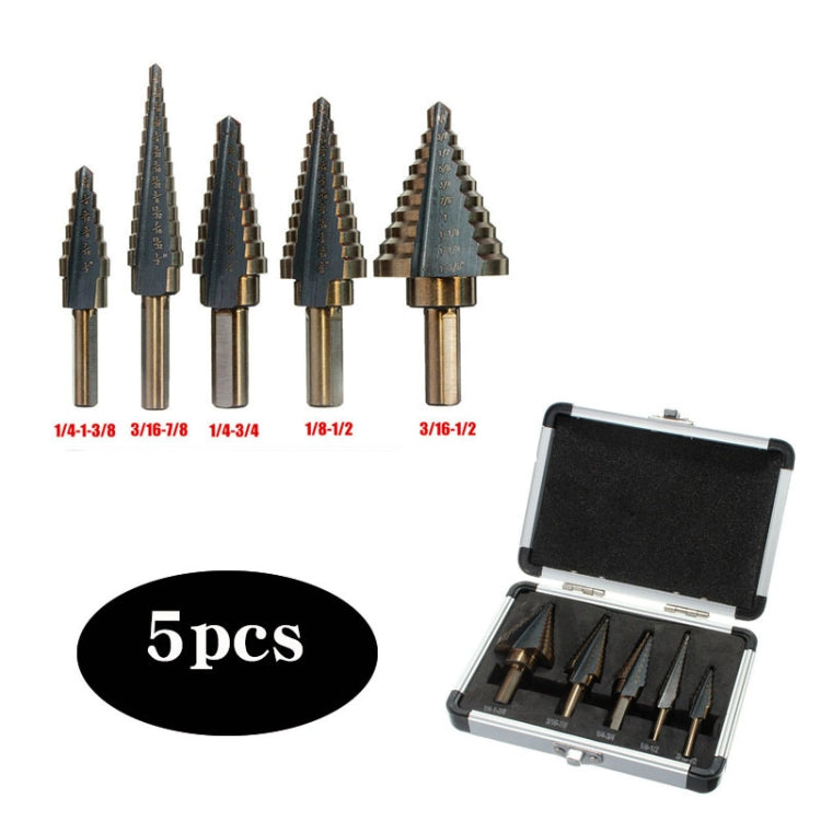 Pagoda Drill Bit High Speed Steel Opener Triangle Handle Stairs Drill Bit(5 In 1 Boxed) - free shipping - PMC TechLife - Order now!