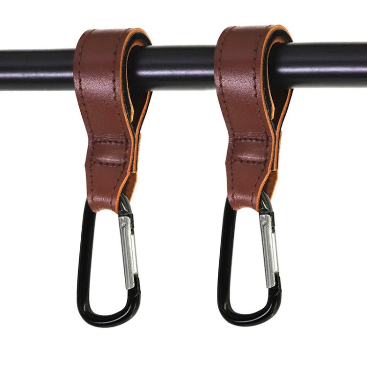 2 PCS Baby Stroller Convenient Carabiner Hook(Brown) - Strollers Accessories by PMC TechLife | Online Shopping South Africa | PMC TechLife