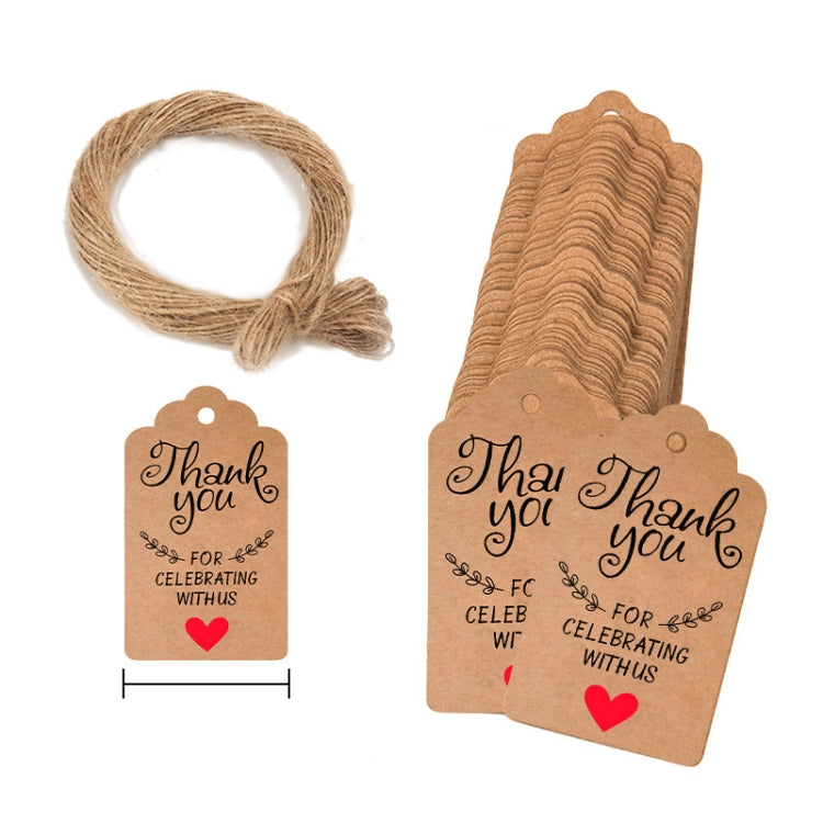 5 Bags 100PCS/Bag Kraft Paper Gift Tags Hang Tags(L-15) - Sticker & Tags by PMC TechLife | Online Shopping South Africa | PMC TechLife