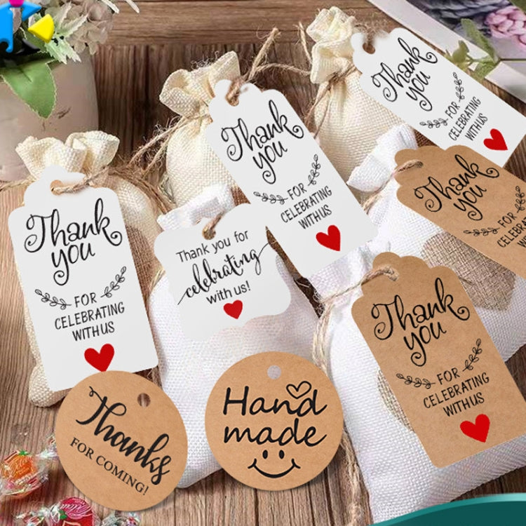 5 Bags 100PCS/Bag Kraft Paper Gift Tags Hang Tags(L-16) - Sticker & Tags by PMC TechLife | Online Shopping South Africa | PMC TechLife