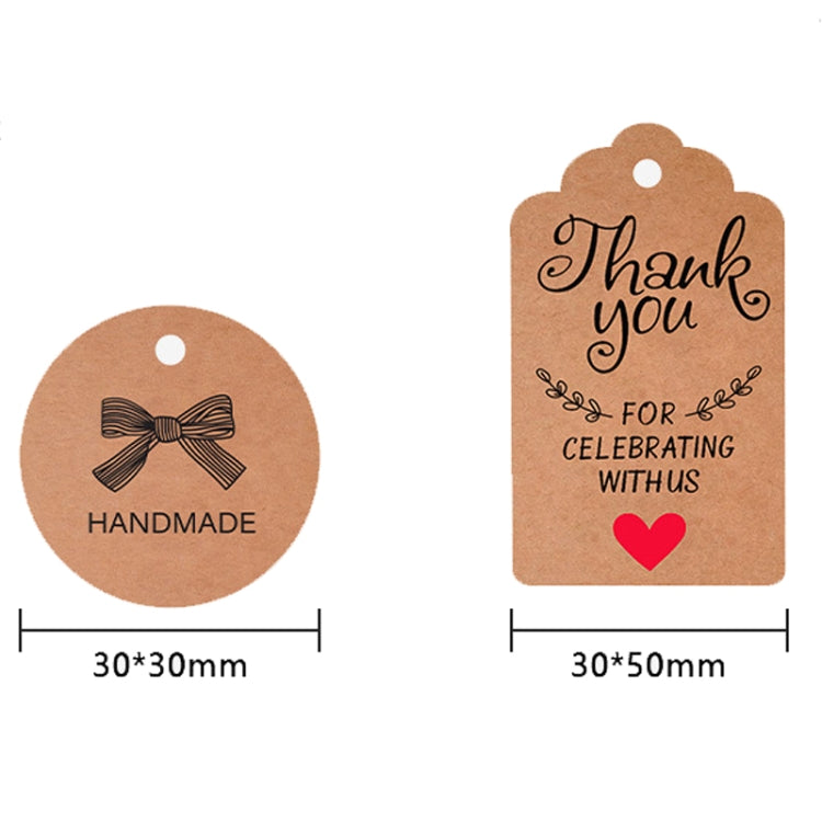 5 Bags 100PCS/Bag Kraft Paper Gift Tags Hang Tags(L-15) - Sticker & Tags by PMC TechLife | Online Shopping South Africa | PMC TechLife
