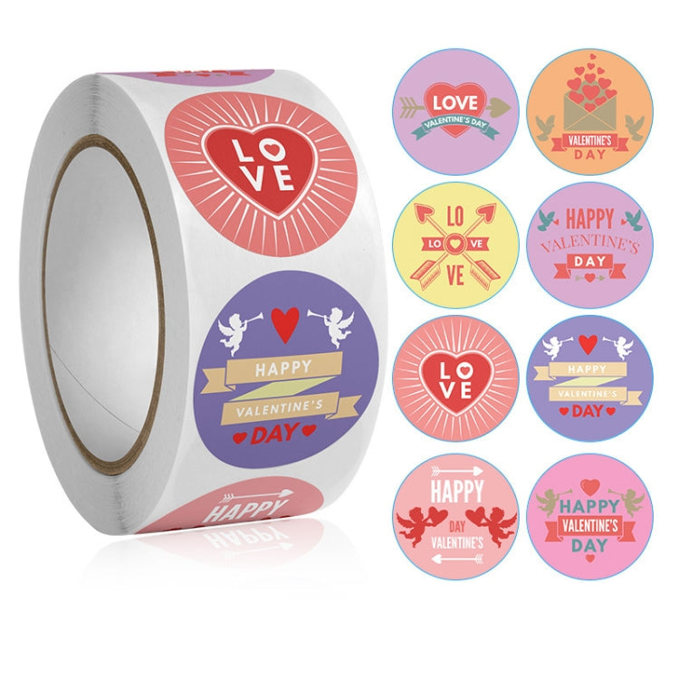 Roll Pack Valentine Day Heart Love Sticker Self-adhesive Label, Size: 2.5cm / 1 Inch(K-173) - Sticker & Tags by PMC TechLife | Online Shopping South Africa | PMC TechLife