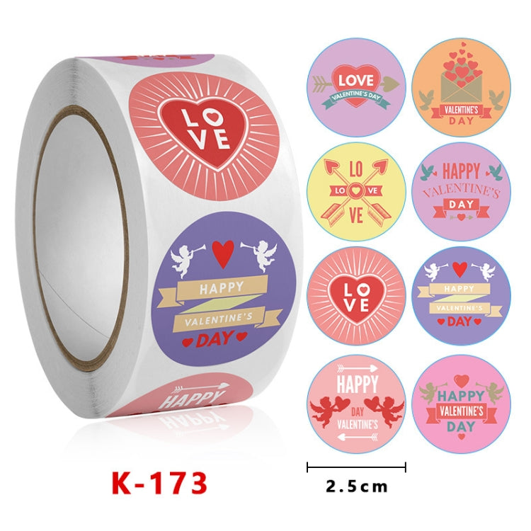 Roll Pack Valentine Day Heart Love Sticker Self-adhesive Label, Size: 2.5cm / 1 Inch(K-173) - Sticker & Tags by PMC TechLife | Online Shopping South Africa | PMC TechLife