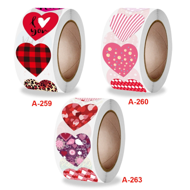 Roll Pack Valentine Day Heart Love Sticker Self-adhesive Label, Size: 2.5cm / 1 Inch(A-260) - Sticker & Tags by PMC TechLife | Online Shopping South Africa | PMC TechLife