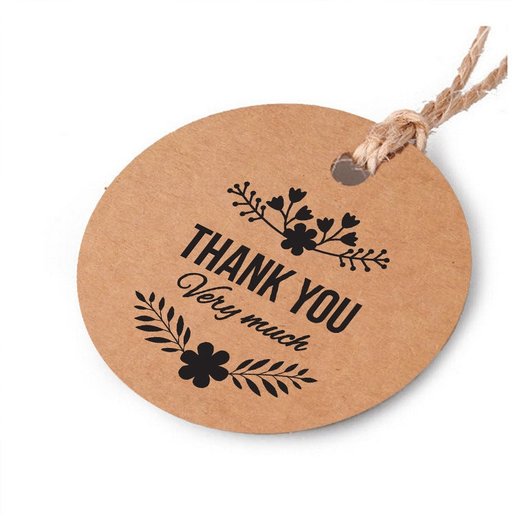 100pcs /Pack Kraft Paper Gift Tag With 20m Hemp Rope(L-02) - Gift Bags & Wrapping Supplies by PMC TechLife | Online Shopping South Africa | PMC TechLife