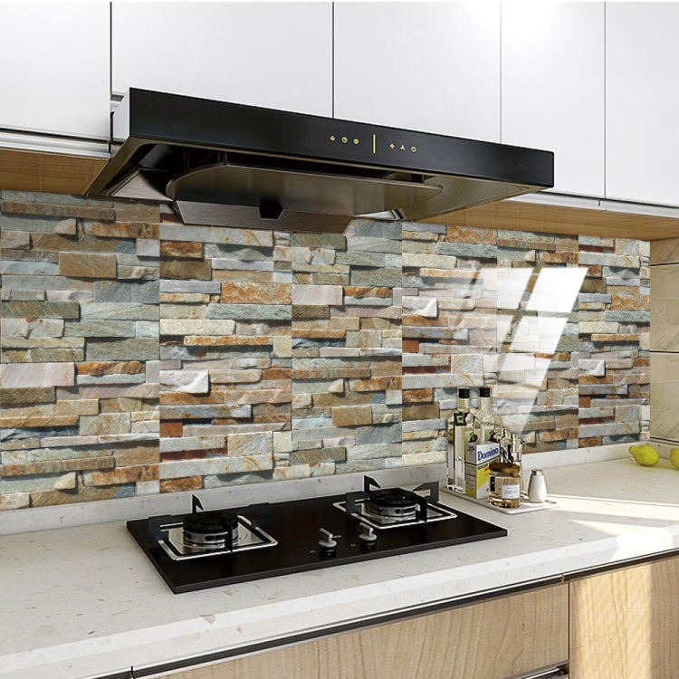 12 PCS 10 x 20cm Brick Pattern Crystal Film Glossy Tile Sticker Floor Sticker(Kit037) - Wall Tile Stickers by PMC TechLife | Online Shopping South Africa | PMC TechLife