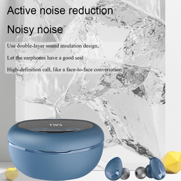 Mini Wireless With Charged Power Display ENC Bluetooth Headset(Black) - Bluetooth Earphone by PMC TechLife | Online Shopping South Africa | PMC TechLife