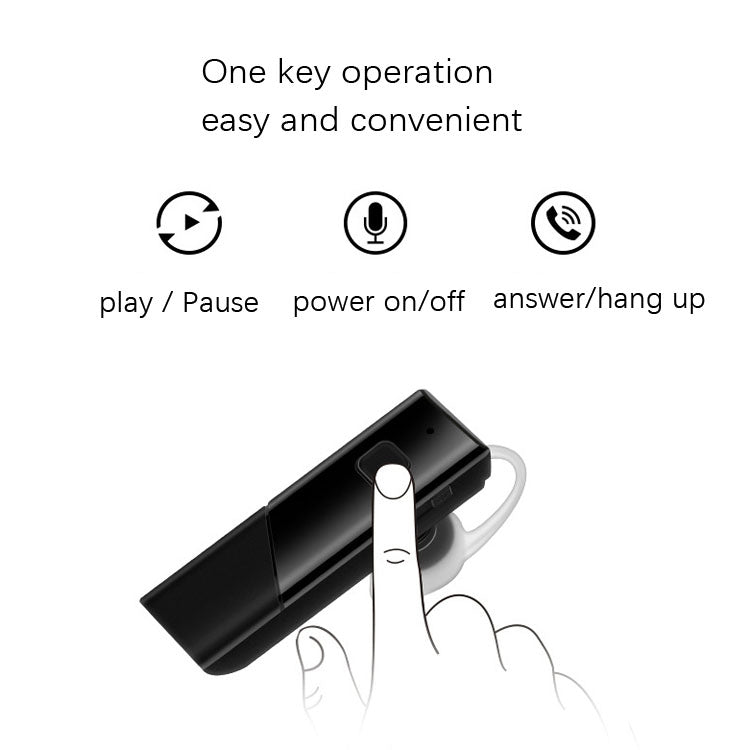 Single Ear 4.2 Bluetooth Headset Stereo HIFI Sports Wireless Bluetooth Headset(A1 White) - Bluetooth Earphone by PMC TechLife | Online Shopping South Africa | PMC TechLife