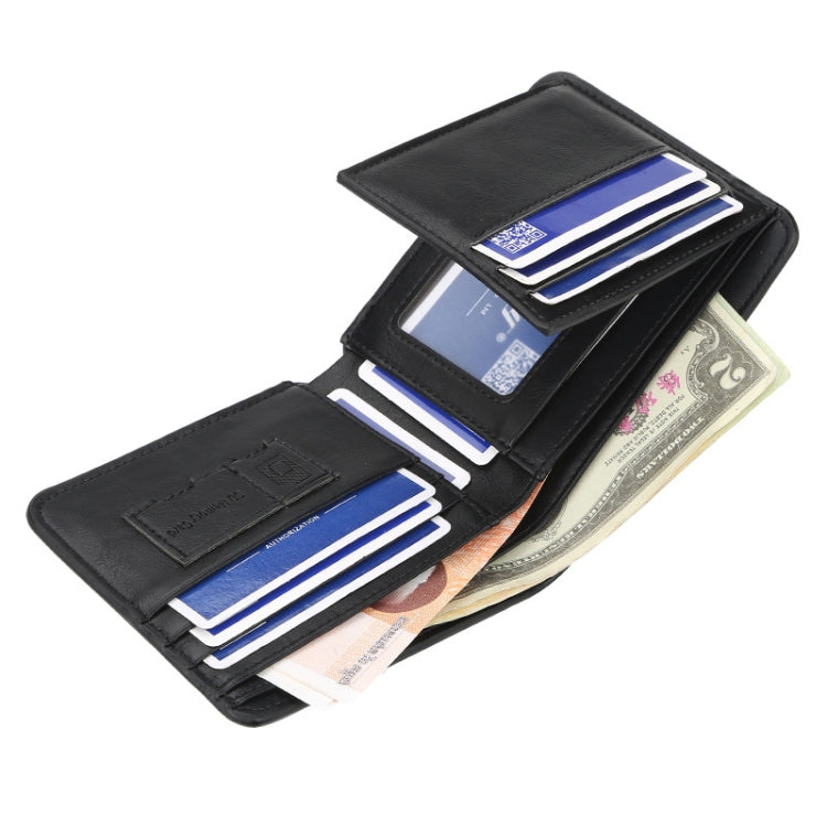 Baellerry Short Wallet Tri-fold Horizontal Coin Purse For Men(Dark Coffee) - Wallets by Baellerry | Online Shopping South Africa | PMC TechLife | Buy Now Pay Later Mobicred