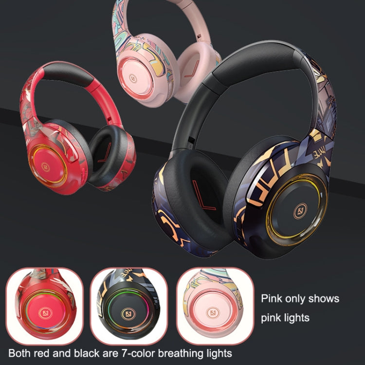 EL-A2 Gaming Ambient Light Folding Wireless Bluetooth Headset(Black) - Headset & Headphone by PMC TechLife | Online Shopping South Africa | PMC TechLife