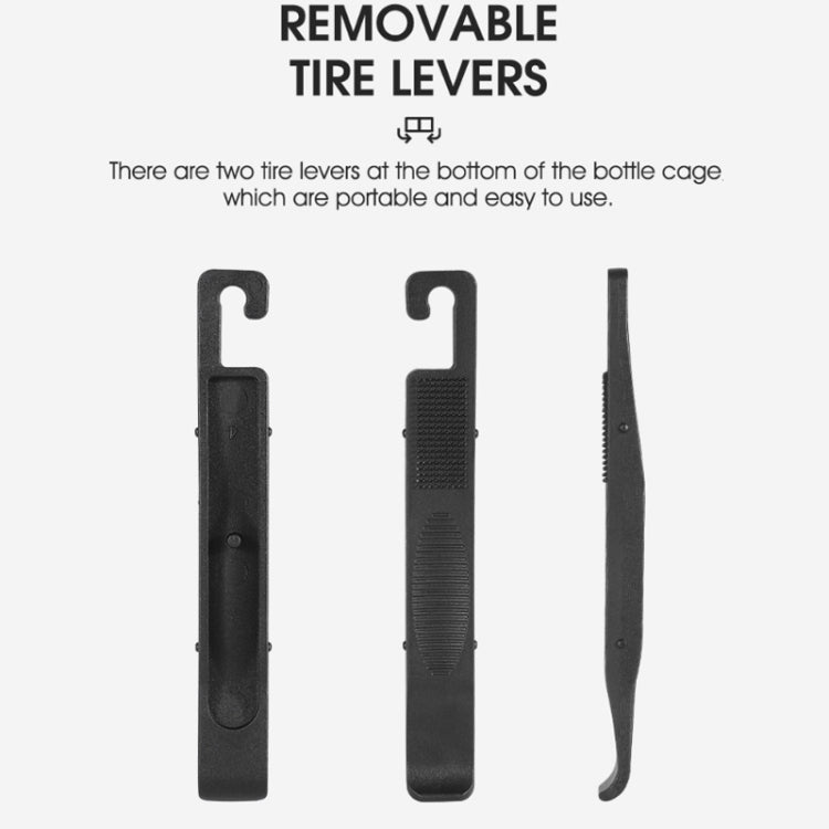 WEST BIKING Bicycle Multifunctional Bottle Cage Tire Lever Tool Box(Black Red) - Holders by PMC TechLife | Online Shopping South Africa | PMC TechLife