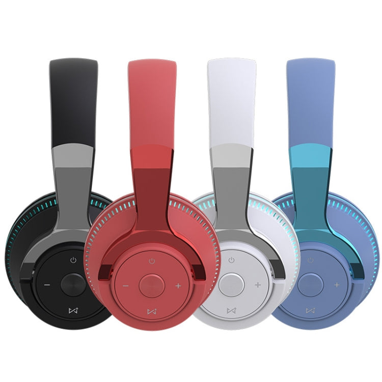H2 Colorful Luminous Subwoofer Folding Retractable Card Wireless Bluetooth Headset(Blue) - Headset & Headphone by PMC TechLife | Online Shopping South Africa | PMC TechLife