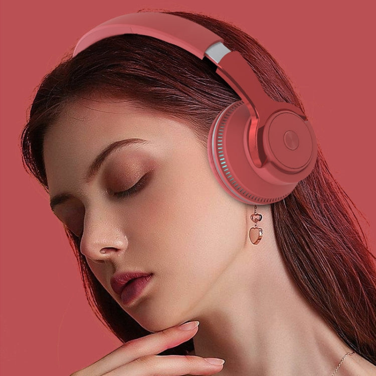 H2 Colorful Luminous Subwoofer Folding Retractable Card Wireless Bluetooth Headset(Blue) - Headset & Headphone by PMC TechLife | Online Shopping South Africa | PMC TechLife