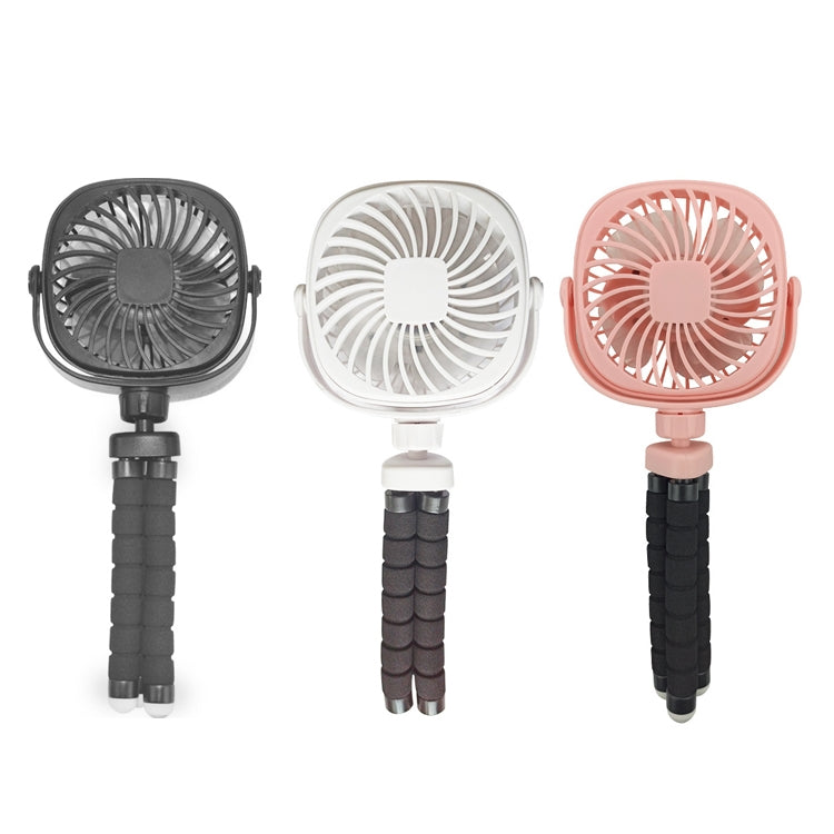 Octopus Stroller Deformation Fan Desktop Portable Handheld USB Small Fan, Colour: 1200mAh Black - free shipping - PMC TechLife - Order now!