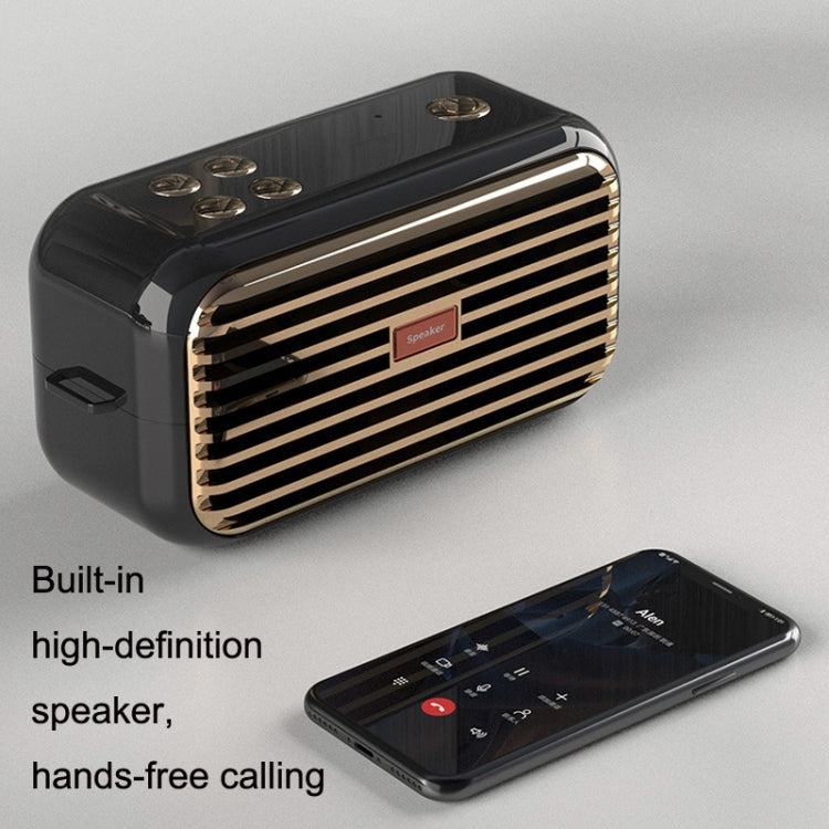 X7 Outdoor Portable Dual Speaker Wireless Bluetooth Retro Portable Speaker(Black) - Desktop Speaker by PMC TechLife | Online Shopping South Africa | PMC TechLife