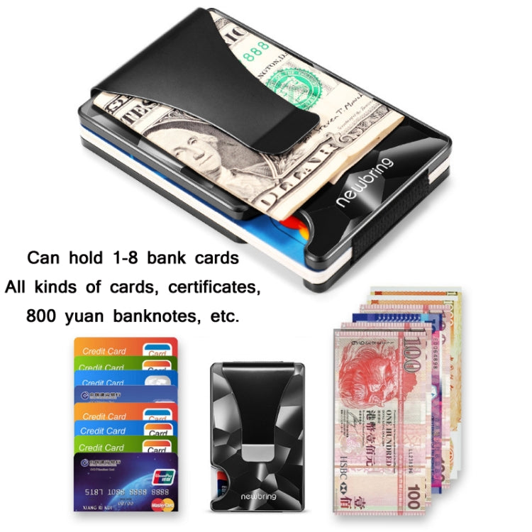 NEWBRING Large-capacity Multi-card Metal Anti-magnetic Card Holder(Geometric Pattern) - Antimagnetic RFID Package by NEWBRING | Online Shopping South Africa | PMC TechLife | Buy Now Pay Later Mobicred