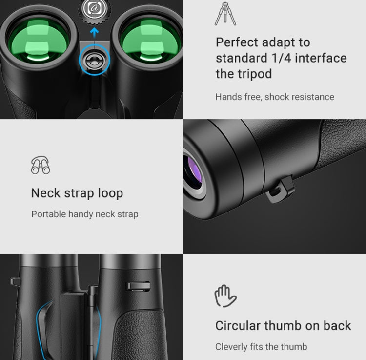 APEXEL 10x42 Fixed Focus Binoculars  Autofocus Telescope(Black) - free shipping - PMC TechLife - Order now!