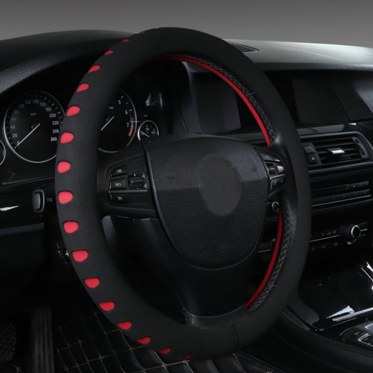 Sports Punched EVA Car Steering Wheel Cover, Size: 38cm(Red) - Steering Wheel Accessories by PMC TechLife | Online Shopping South Africa | PMC TechLife