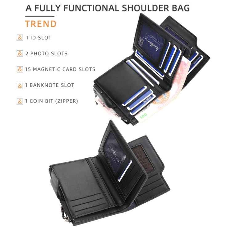 Baellerry N5013 Ladies Cropped Wallet Multi-Card Slot Zipper Buckle Coin Purse(Brown) - Wallets by Baellerry | Online Shopping South Africa | PMC TechLife | Buy Now Pay Later Mobicred