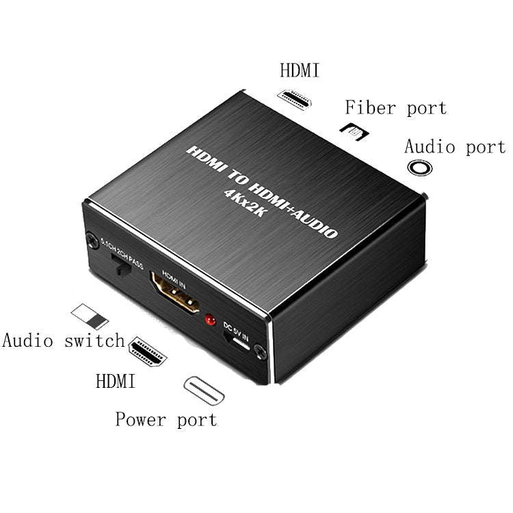 HDMI TO HDMI+AUDIO Audio Separator(Black) - Splitter by PMC TechLife | Online Shopping South Africa | PMC TechLife