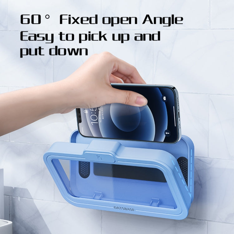 Oatsbasf  Bathroom Waterproof Phone Case Holder Shower Phone Box Wall Mount Phone Holder(Blue) - free shipping - PMC TechLife - Order now!