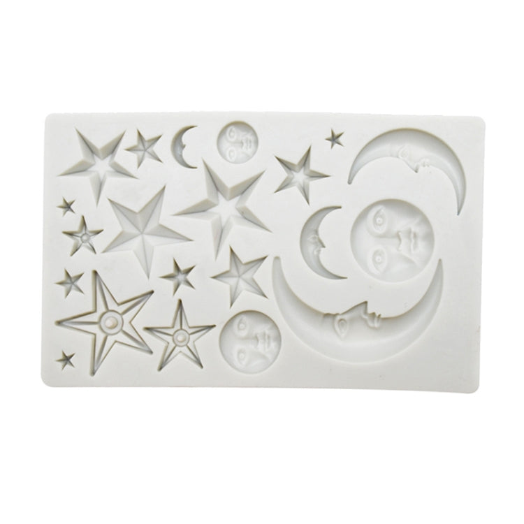 Star Moon Face Chocolate Clay DIY Silicone Mold(Gray) - Arts & Crafts by PMC TechLife | Online Shopping South Africa | PMC TechLife