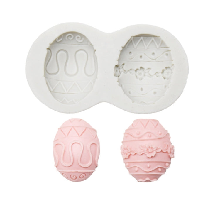 2 PCS Easter Bunny Egg Chocolate Baking Clay Silicone Mold, Specification: Double Egg - Arts & Crafts by PMC TechLife | Online Shopping South Africa | PMC TechLife