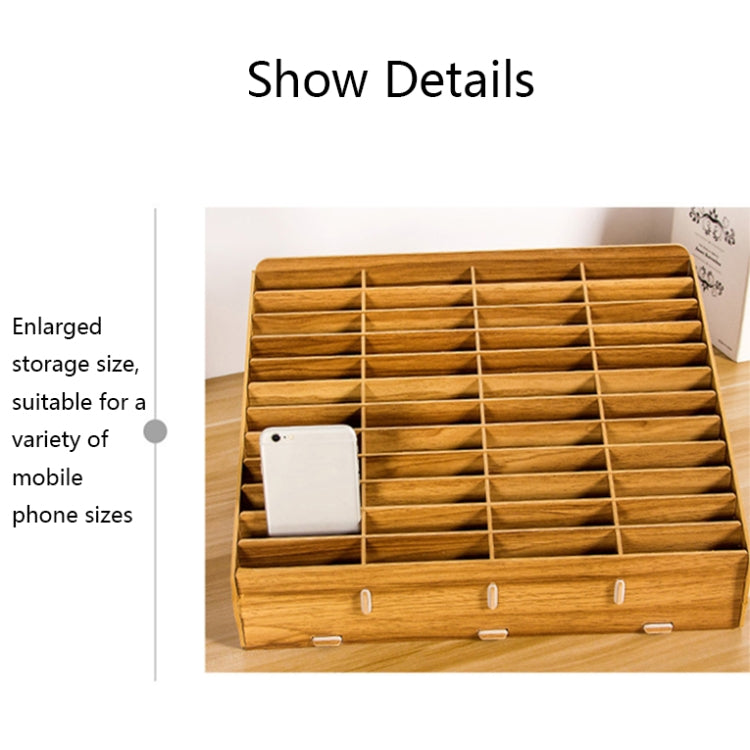 D-86 Office Conference Classroom Mobile Phone Storage Box, Style: 36 Grids (Walnut) - Storage Boxes by PMC TechLife | Online Shopping South Africa | PMC TechLife