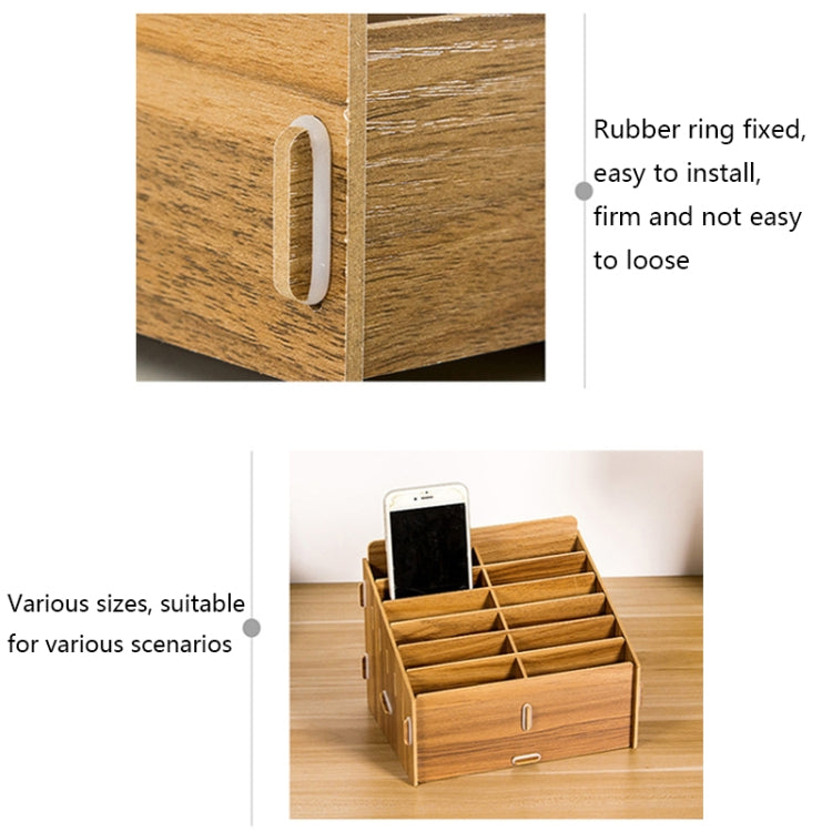 D-86 Office Conference Classroom Mobile Phone Storage Box, Style: 36 Grids (Walnut) - Storage Boxes by PMC TechLife | Online Shopping South Africa | PMC TechLife