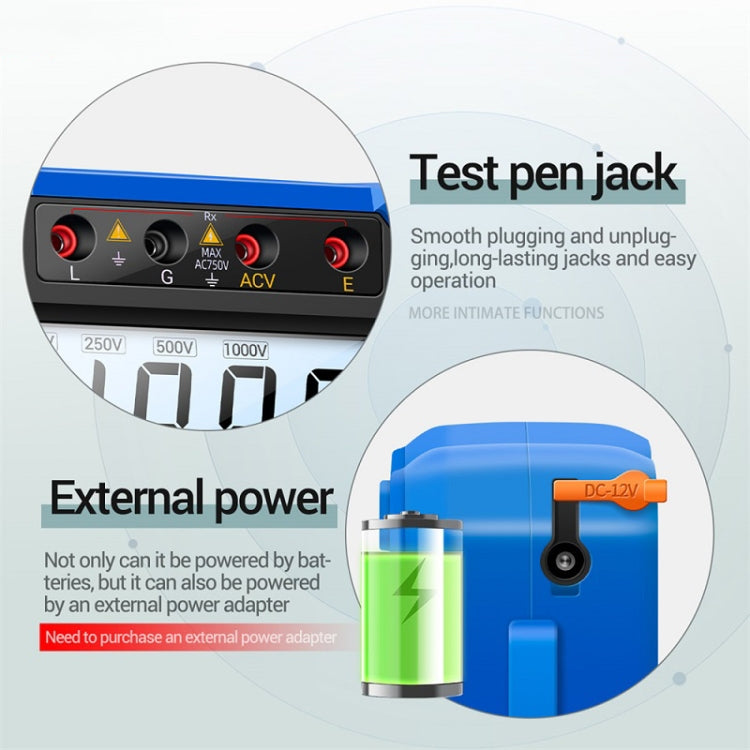 ANENG MH10 Digital High Precision Insulation Resistance Tester(Blue) - free shipping - PMC TechLife - Order now!