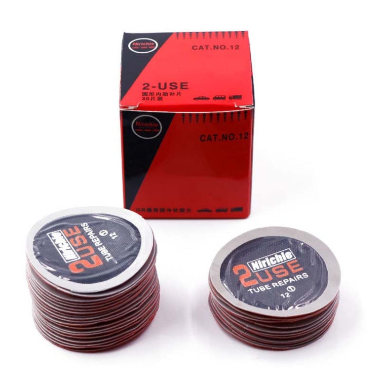 30 Tablets / Box  Nirichie 60mm Round Car Tire Repair Patch Tire Repair Cold Patch Film - Tire Repair & Installation Tools by PMC TechLife | Online Shopping South Africa | PMC TechLife