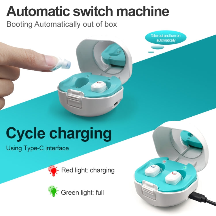 TWS On-Ear Sound Amplifier Hearing Aid with Charging Compartment(Skin Color) - free shipping - PMC TechLife - Order now!