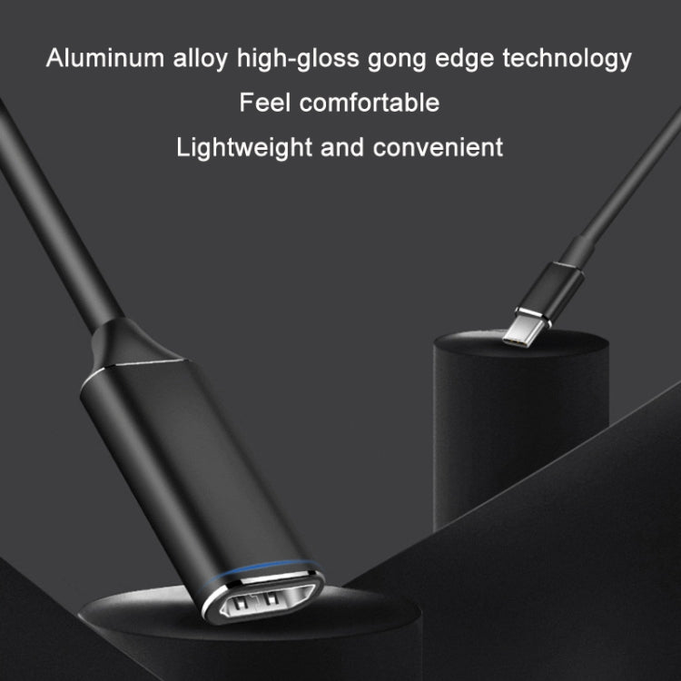 TYPE-C USB3.1 to HDMI HD 4K Converter(Black) - Cable & Adapters by PMC TechLife | Online Shopping South Africa | PMC TechLife | Buy Now Pay Later Mobicred