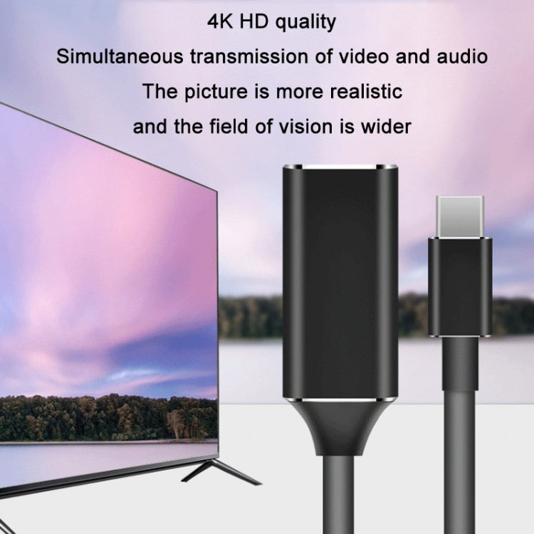 TYPE-C USB3.1 to HDMI HD 4K Converter(Black) - Cable & Adapters by PMC TechLife | Online Shopping South Africa | PMC TechLife | Buy Now Pay Later Mobicred