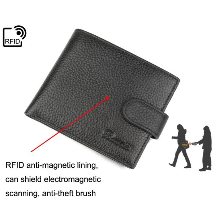 K-8013 Anti-Magnetic Anti-Theft RFID Short Business Men Wallet - Antimagnetic RFID Package by PMC TechLife | Online Shopping South Africa | PMC TechLife | Buy Now Pay Later Mobicred