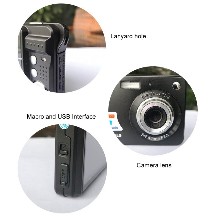 K09 48 Million Pixel CCD HD Digital Camera Retro Self-Portrait Video Camera(Silver) - Video Cameras by null | Online Shopping South Africa | PMC TechLife | Buy Now Pay Later Mobicred