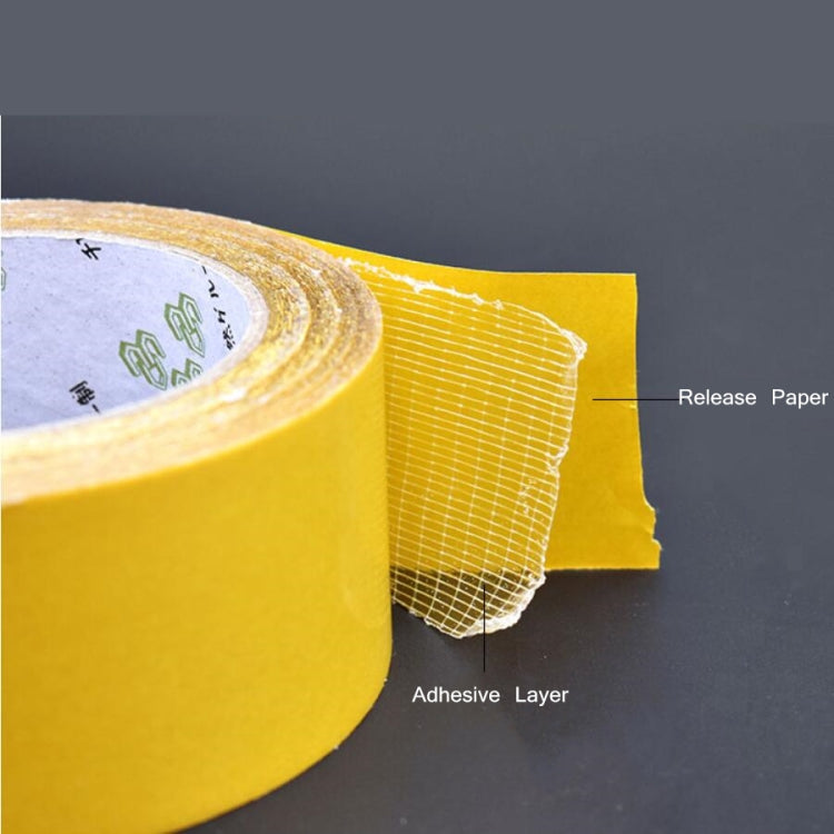25mmx50 m Double-sided Fiberglass Grid Sticky Adhesive Fiber Transparent Mesh Tape - Tapes by PMC TechLife | Online Shopping South Africa | PMC TechLife