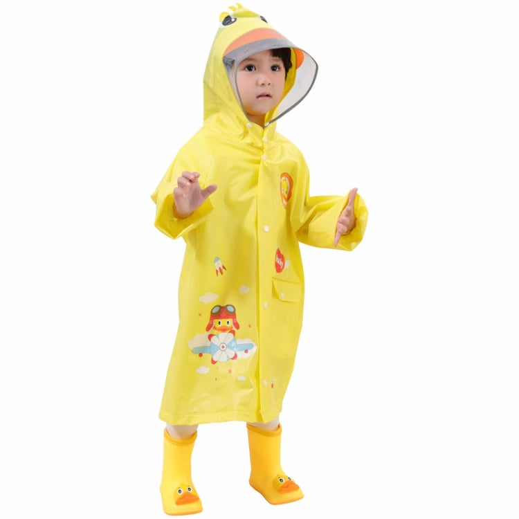 Large Hat Brim Cartoon Print Children Raincoat with Schoolbag Seat, Size: M(Pink) - Raincoats by PMC TechLife | Online Shopping South Africa | PMC TechLife