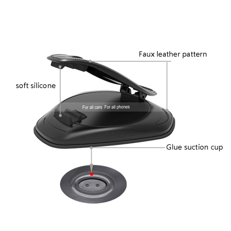 Compartment Suction Cup Instrument Table Universal Car Mobile Phone Bracket - Car Holders by PMC TechLife | Online Shopping South Africa | PMC TechLife