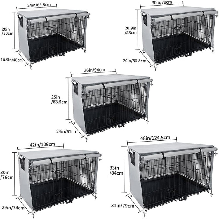 Oxford Cloth Pet Cage Cover Outdoor Furniture Dustproof Rainproof Sunscreen Cover, Size: 94x61x63.5cm(Black) - Dust Covers by PMC TechLife | Online Shopping South Africa | PMC TechLife