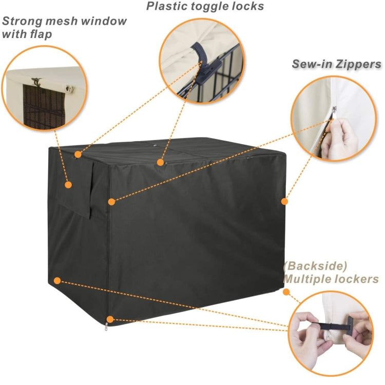 Oxford Cloth Pet Cage Cover Outdoor Furniture Dustproof Rainproof Sunscreen Cover, Size: 94x61x63.5cm(Black) - Dust Covers by PMC TechLife | Online Shopping South Africa | PMC TechLife