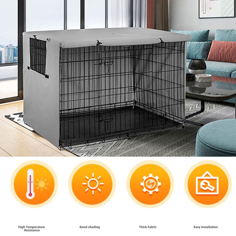 Oxford Cloth Pet Cage Cover Outdoor Furniture Dustproof Rainproof Sunscreen Cover, Size: 109x74x76cm(Black) - Dust Covers by PMC TechLife | Online Shopping South Africa | PMC TechLife