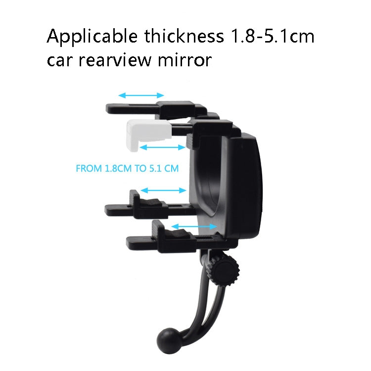 2 PCS Car Rearview Mirror Universal Navigation Mobile Phone Bracket - Car Holders by PMC TechLife | Online Shopping South Africa | PMC TechLife