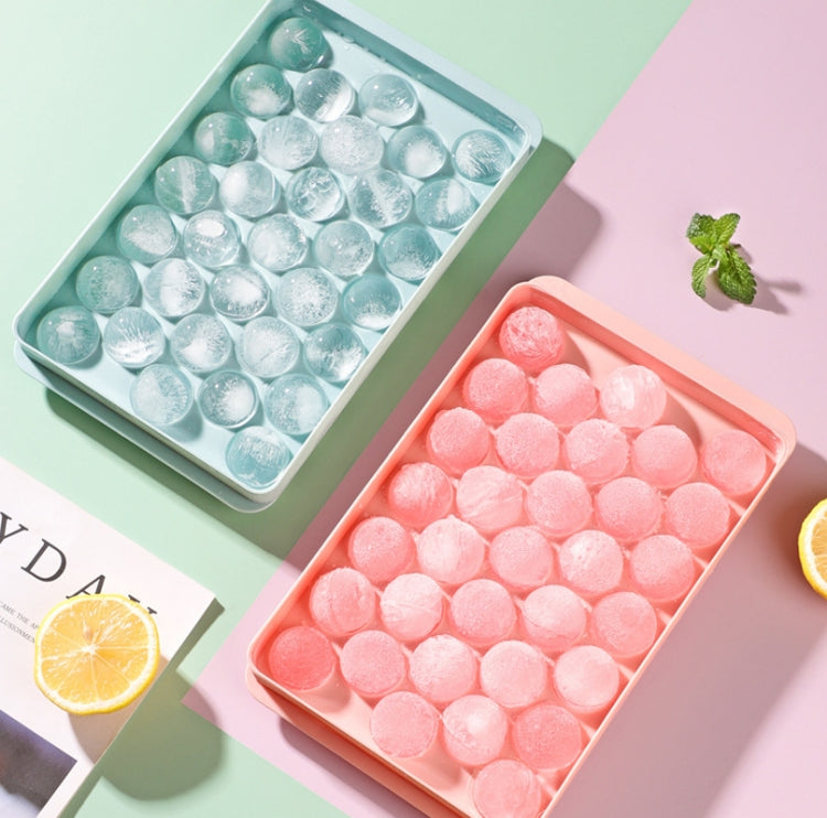 33 Grid Round Ice Hockey Mold With Lid Ice Box Small Marble Ice Tray, Random Color Delivery - Food Molds by PMC TechLife | Online Shopping South Africa | PMC TechLife