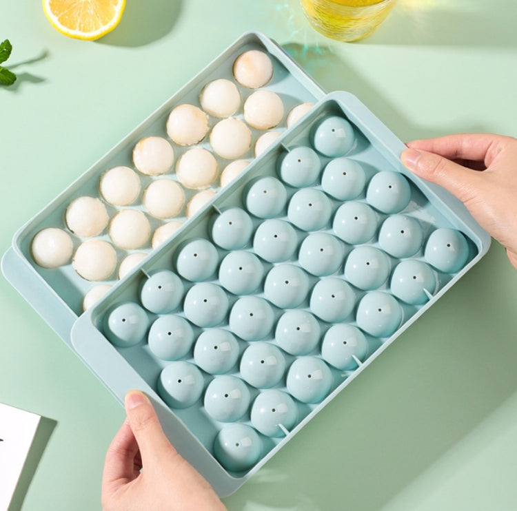 33 Grid Round Ice Hockey Mold With Lid Ice Box Small Marble Ice Tray, Random Color Delivery - Food Molds by PMC TechLife | Online Shopping South Africa | PMC TechLife
