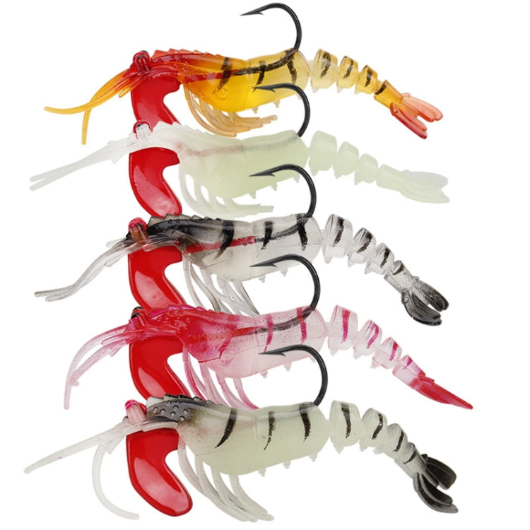 5 Color / Set Multi-section Lead Head Soft Shrimp Fake Bait Freshwater Sea Fishing Lure - free shipping - PMC TechLife - Order now!