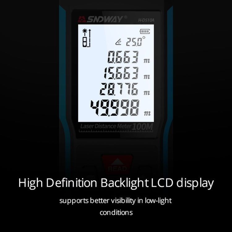 SNDWAY H-D120A Handheld Laser Rangefinder Infrared Measuring Instrument, Distance: 120m - free shipping - PMC TechLife - Order now!